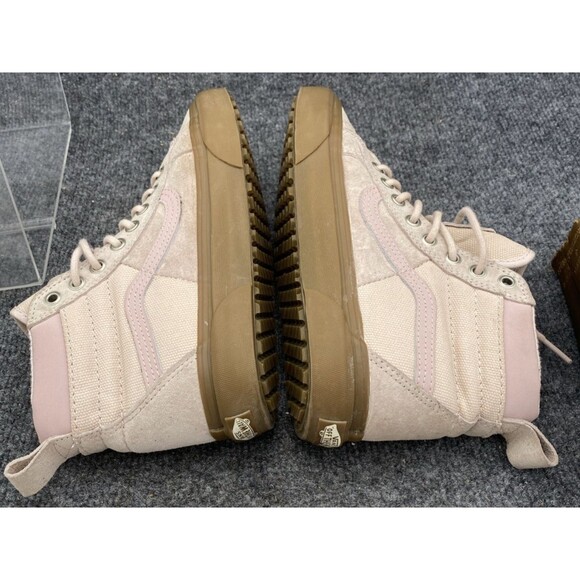 Vans SK8-Hi Suede Canvas Sneaker Gum Sole Pink White Men's 6.5 Women's 8 - Picture 9 of 13